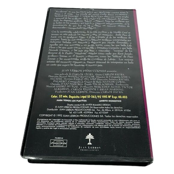 El País Sevillanas VHS – Carlos Saura Spanish Flamenco Music & Dance PAL – Rare - Picture 3 of 3